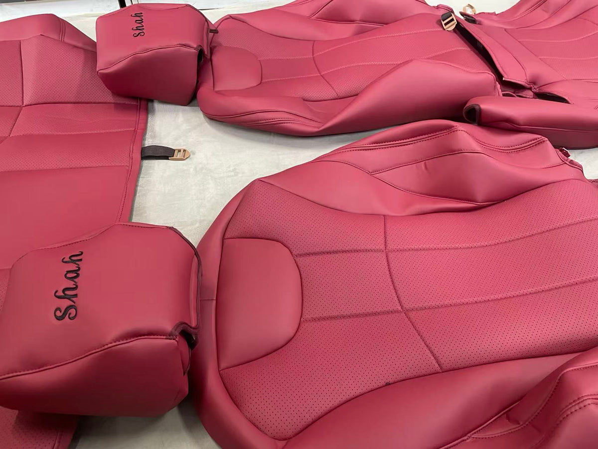 Wear Resistant Waterproof Premium Nappa Leather Full Set Vehicle Seat Protector For BMW 328