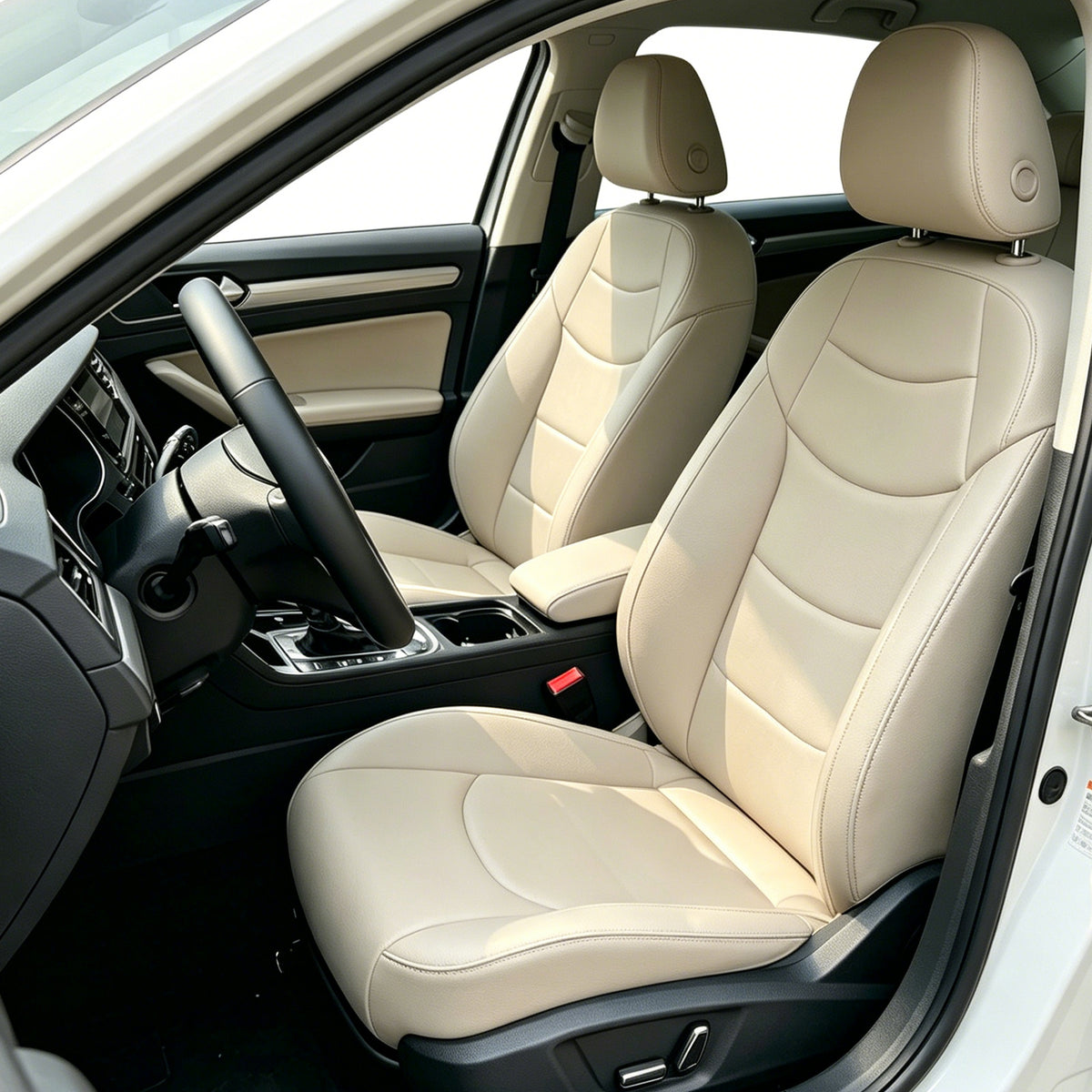 Luxury NAPPA Leather Custom Fit Car Seat Covers Full Set Waterproof