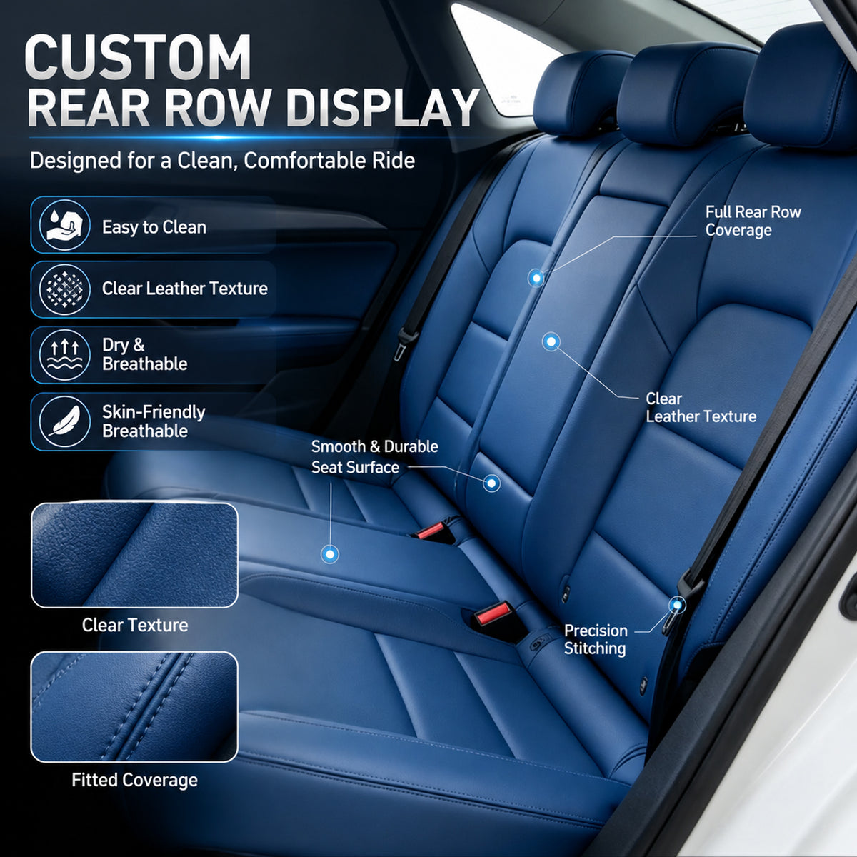 Car Seat Covers Full Set for Nissan Altima 2013-2018, Waterproof