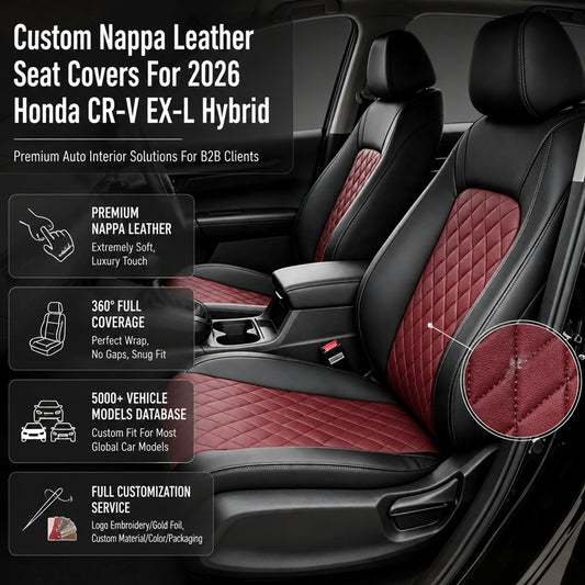 Diamond Design Nappa Leather Luxury Car Interior Seat Protective
