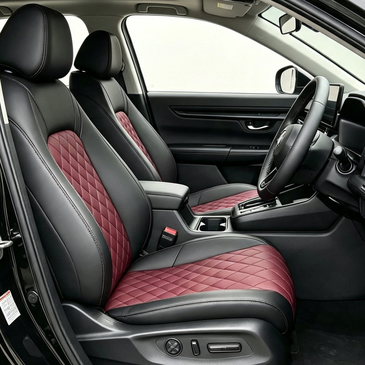 Diamond Design Nappa Leather Luxury Car Interior Seat Protective