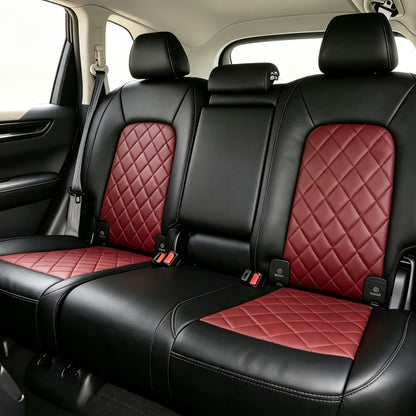 Diamond Design Nappa Leather Luxury Car Interior Seat Protective