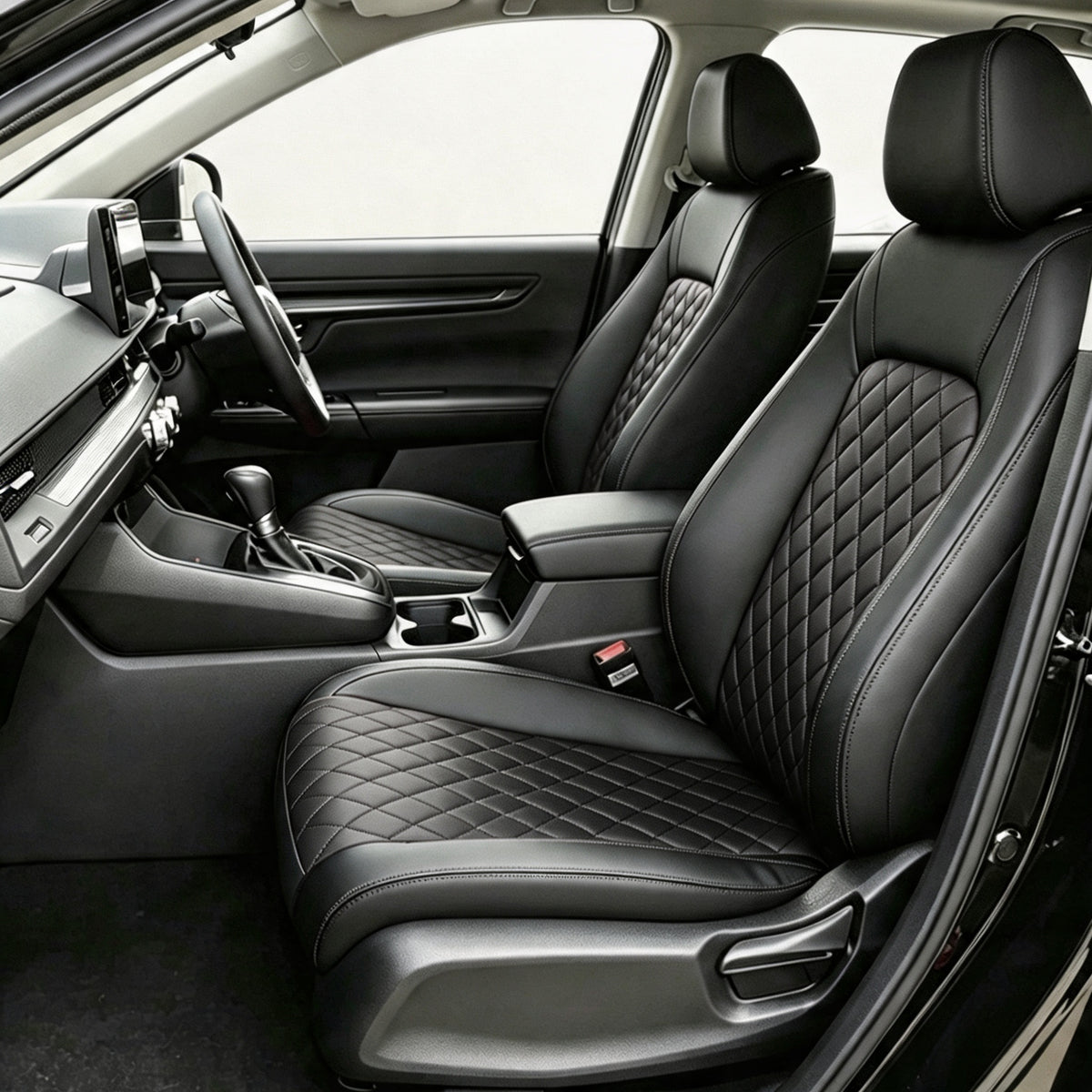 Diamond Design Nappa Leather Luxury Car Interior Seat Protective