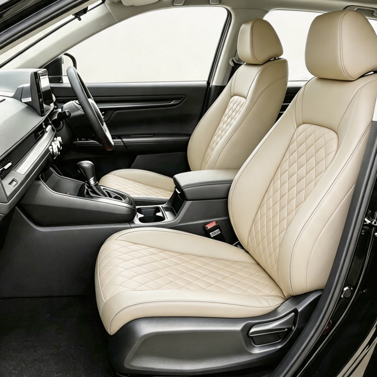 Diamond Design Nappa Leather Luxury Car Interior Seat Protective