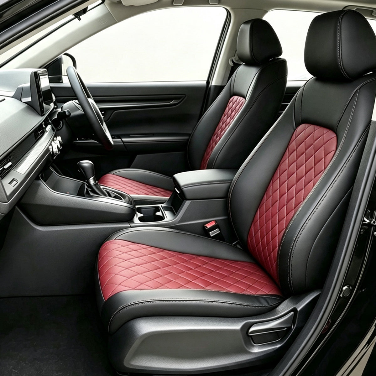 Diamond Design Nappa Leather Luxury Car Interior Seat Protective