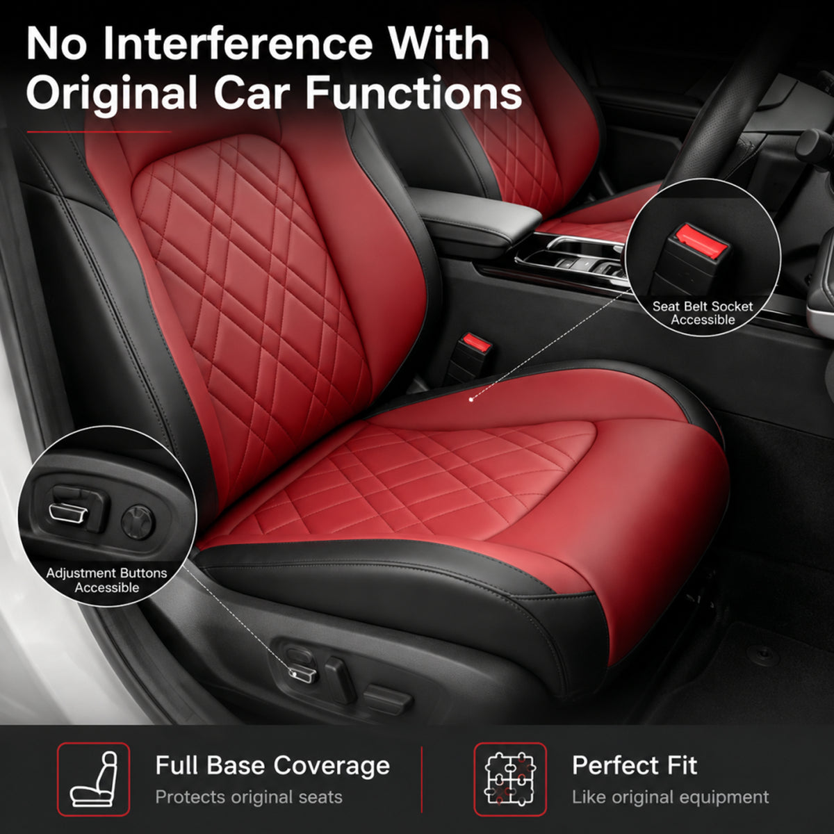 Custom Design Nappa Leather Car Seat Cover factory Directly Full