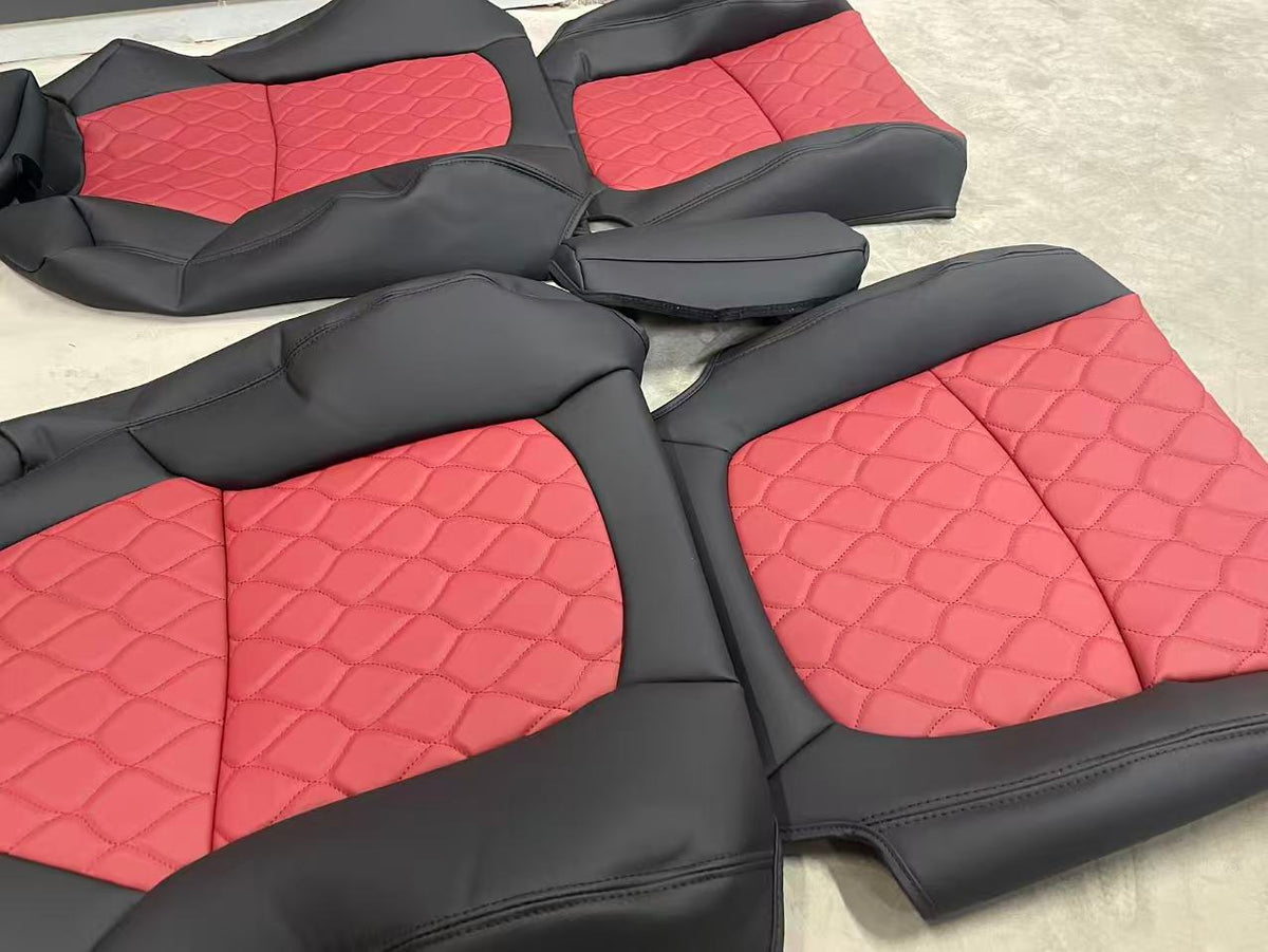 Toyota corolla Seat Covers Diamond Pattern Anti-Slip Premium Leather Wear Resistant Full Set Auto Seat Protector