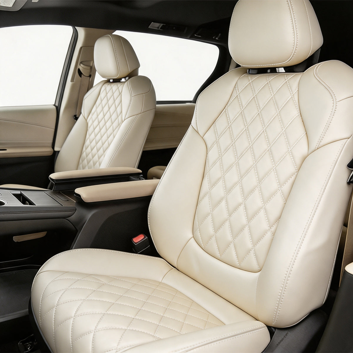 Diamond Design Nappa Leather Fashionable Car Interior Seat Protector