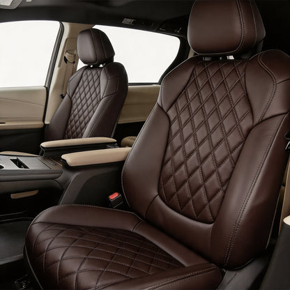 Diamond Design Nappa Leather Fashionable Car Interior Seat Protector