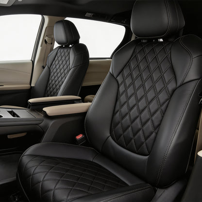 Diamond Design Nappa Leather Fashionable Car Interior Seat Protector