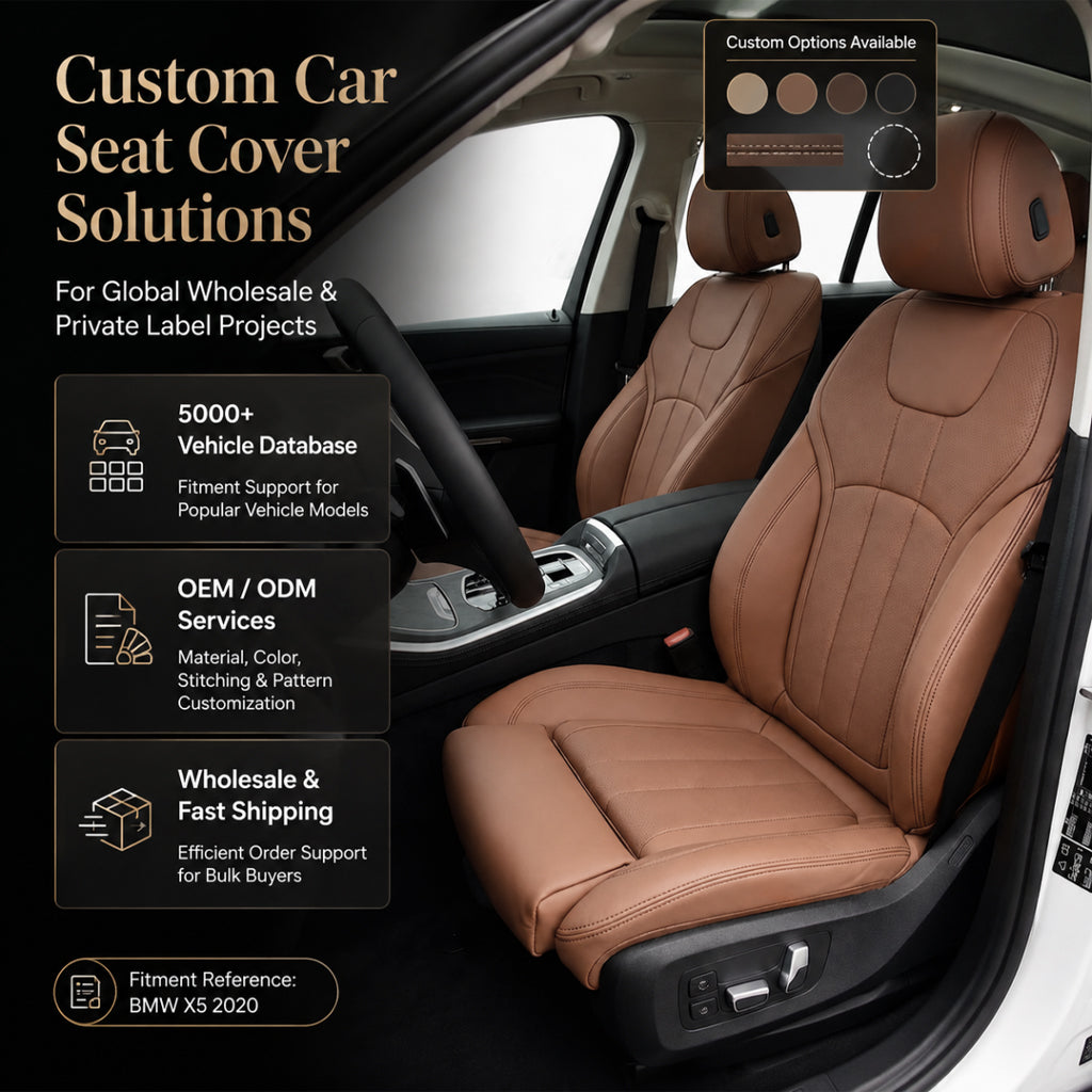 Custom Car Seat Covers OEM Service stain resistant easy to clean Specific Design Full Set For BMW X5 2020