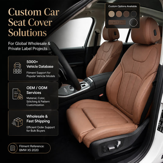 Custom Car Seat Covers OEM Service stain resistant easy to clean Specific Design Full Set For BMW X5 2020
