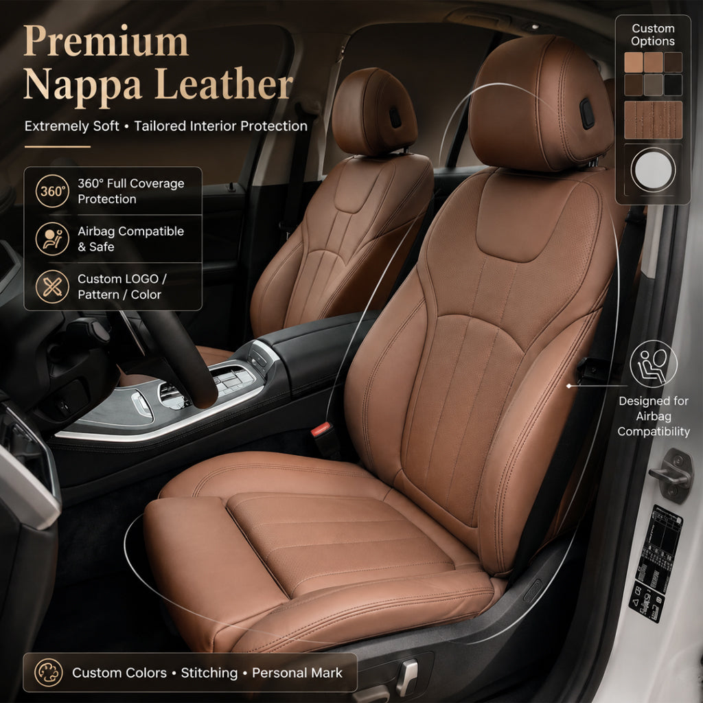 Custom Car Seat Covers OEM Service stain resistant easy to clean Specific Design Full Set For BMW X5 2020