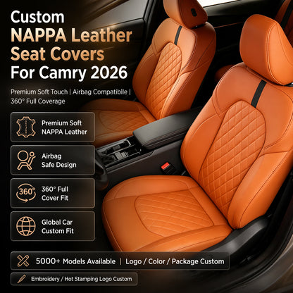 Car Seat Covers Full Set for Toyota Camry 2012-2017, Waterproof