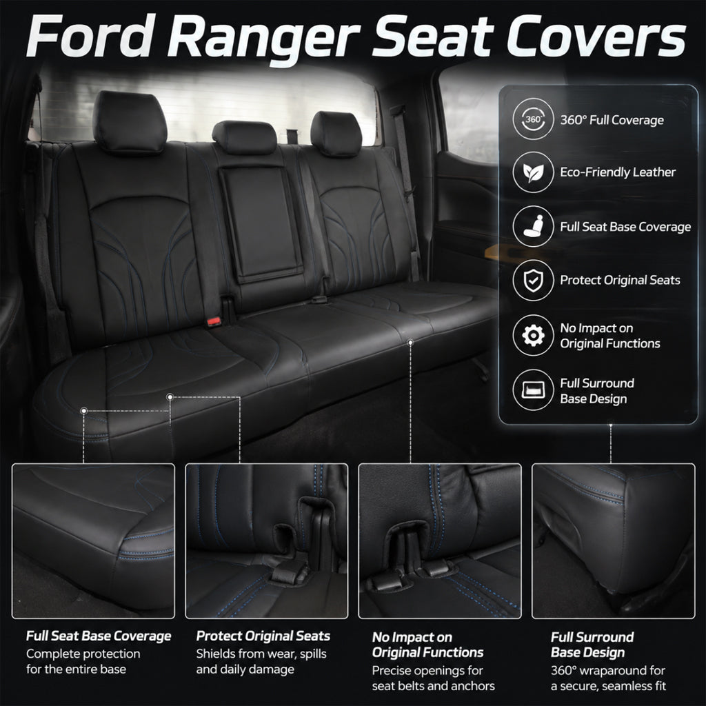 2019-2026 Ford Ranger Seat Covers Custom Fit, Waterproof