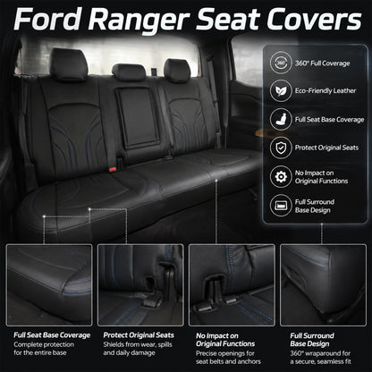 2019-2026 Ford Ranger Seat Covers Custom Fit, Waterproof