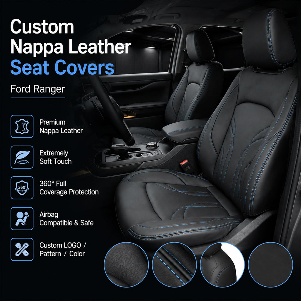 2019-2026 Ford Ranger Seat Covers Custom Fit, Waterproof