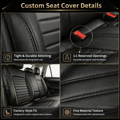 Car Seat Covers Full Set for GMC Terrain 2018-2022, Waterproof Nappa