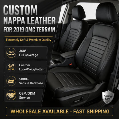 Car Seat Covers Full Set for GMC Terrain 2018-2022, Waterproof Nappa