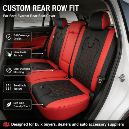 Custom diamond pattern Nappa car seat covers for young car