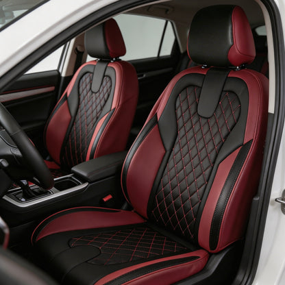 Custom diamond pattern Nappa car seat covers for young car
