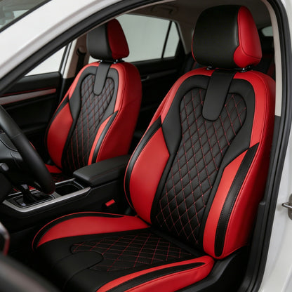 Custom diamond pattern Nappa car seat covers for young car