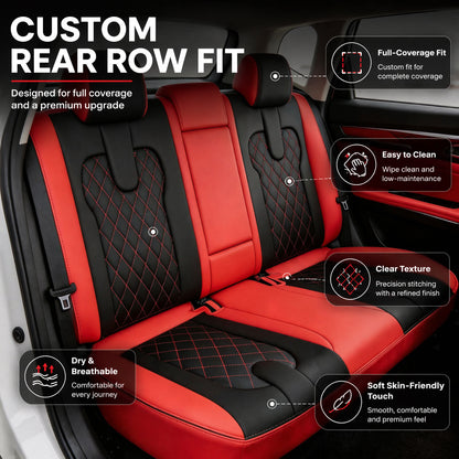 Custom diamond pattern Nappa car seat covers for young car