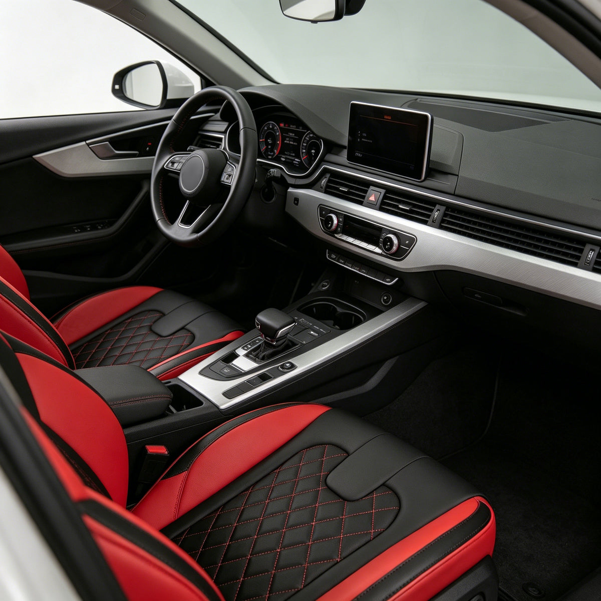 Custom diamond pattern Nappa car seat covers for young car