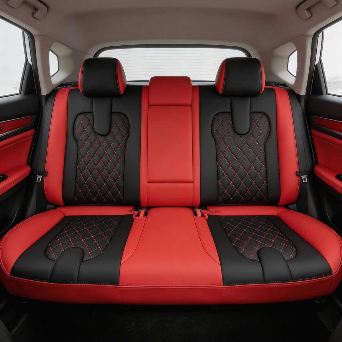 Custom diamond pattern Nappa car seat covers for young car