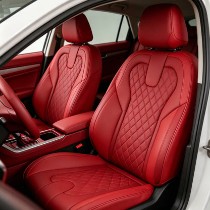 Custom diamond pattern Nappa car seat covers for young car