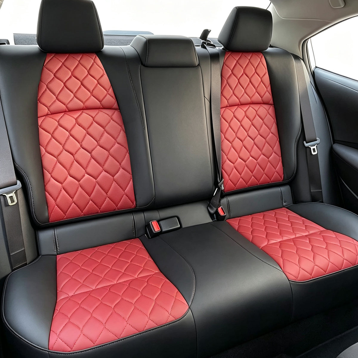 Toyota corolla Seat Covers Diamond Pattern Anti-Slip Premium Leather Wear Resistant Full Set Auto Seat Protector