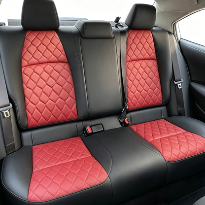 Toyota corolla Seat Covers Diamond Pattern Anti-Slip Premium Leather Wear Resistant Full Set Auto Seat Protector